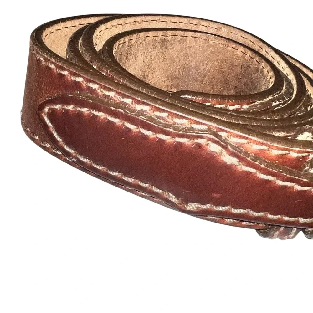 Duluth‎ Trading Co Ranger Work Belt Mens 90013 Brown Leather Size 48